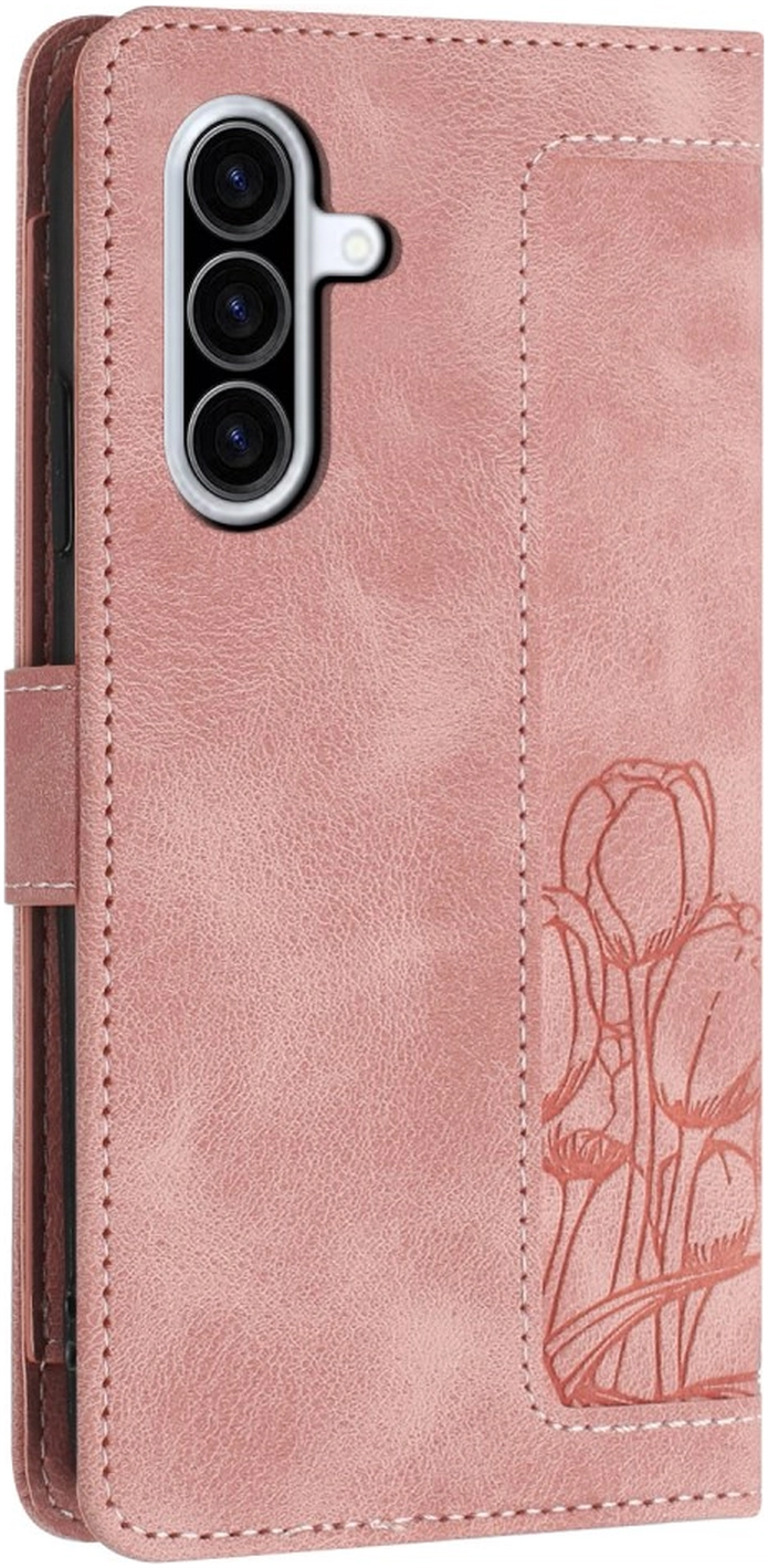 Samsung Galaxy A36 Hoesje Tulpen Book Case met Pasjeshouder Roze afbeelding 13