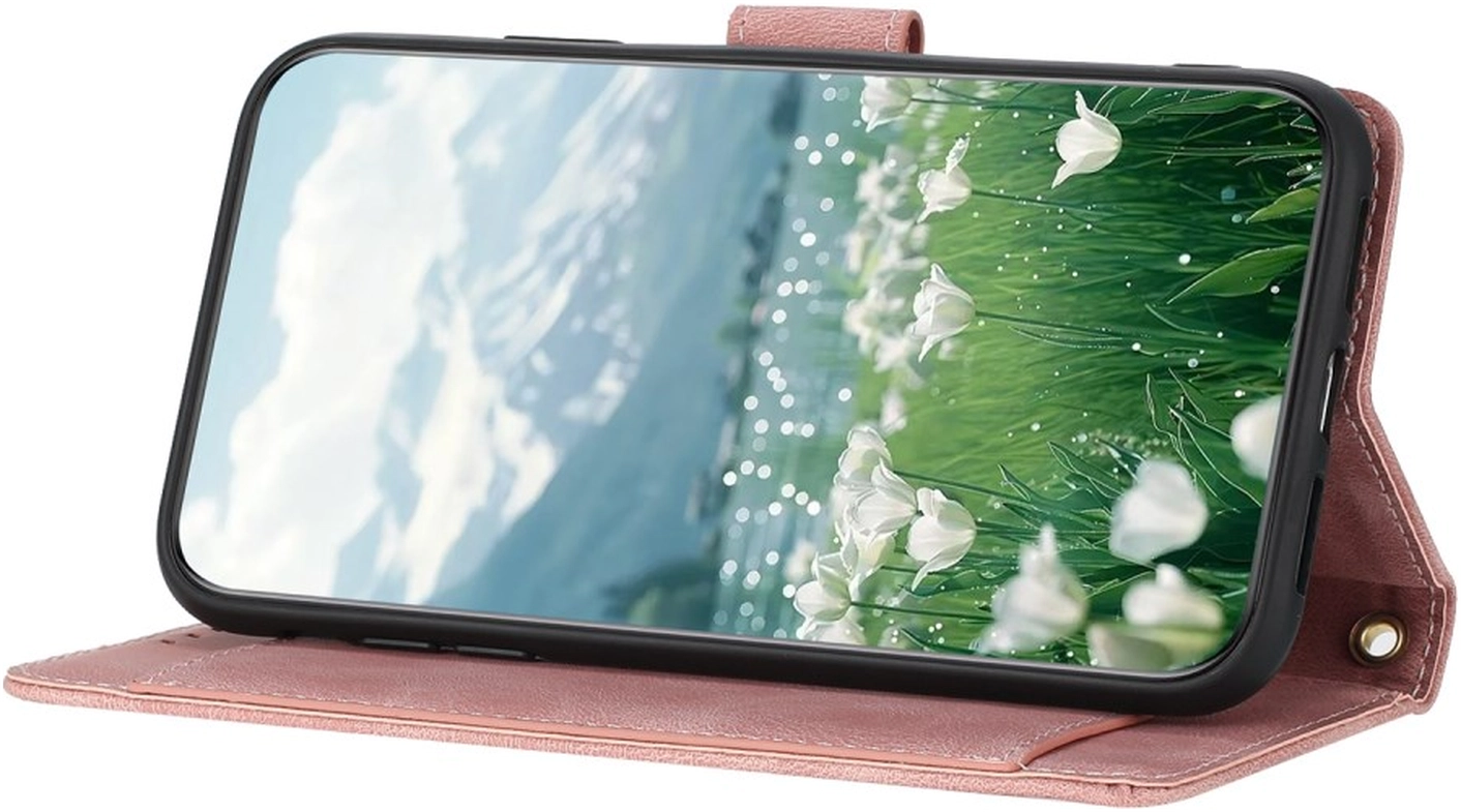 Samsung Galaxy A36 Hoesje Tulpen Book Case met Pasjeshouder Roze afbeelding 14