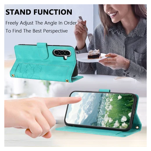 Samsung Galaxy A36 Hoesje Tulpen Book Case met Pasjeshouder Groen afbeelding 10