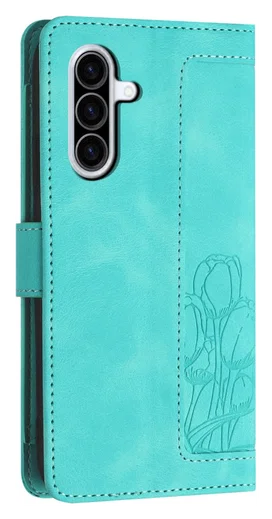 Samsung Galaxy A36 Hoesje Tulpen Book Case met Pasjeshouder Groen afbeelding 14