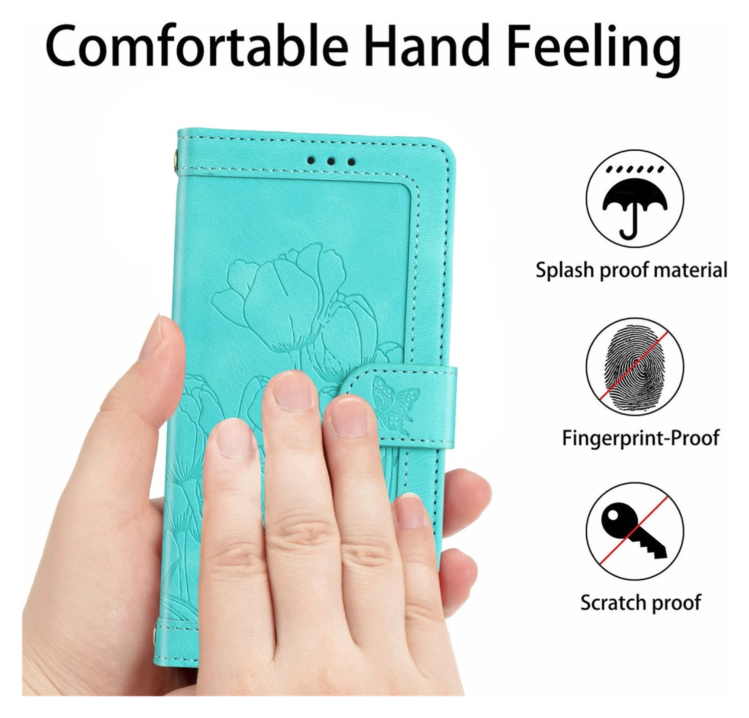Samsung Galaxy A36 Hoesje Tulpen Book Case met Pasjeshouder Groen afbeelding 9
