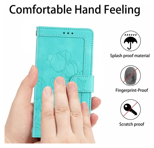 Samsung Galaxy A36 Hoesje Tulpen Book Case met Pasjeshouder Groen afbeelding 9