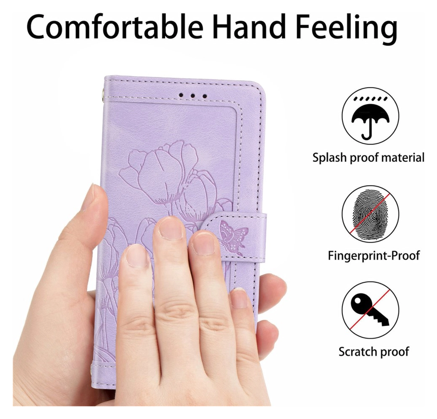 Samsung Galaxy A36 Hoesje Tulpen Book Case met Pasjeshouder Paars afbeelding 10