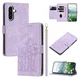 Samsung Galaxy A36 Hoesje Tulpen Book Case met Pasjeshouder Paars afbeelding 12