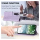 Samsung Galaxy A36 Hoesje Tulpen Book Case met Pasjeshouder Paars afbeelding 5