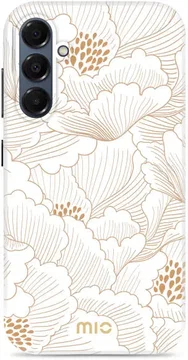 MIO MagSafe Samsung Galaxy A16 Hoesje Hard Shell Back Cover White Roses