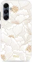 MIO MagSafe Samsung Galaxy A16 Hoesje Hard Shell Back Cover White Roses
