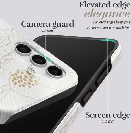 MIO MagSafe Samsung Galaxy A16 Hoesje Hard Shell Back Cover White Roses afbeelding 4