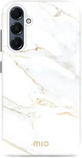 MIO MagSafe Samsung Galaxy A16 Hoesje Hard Shell Back Cover White Marble afbeelding 1