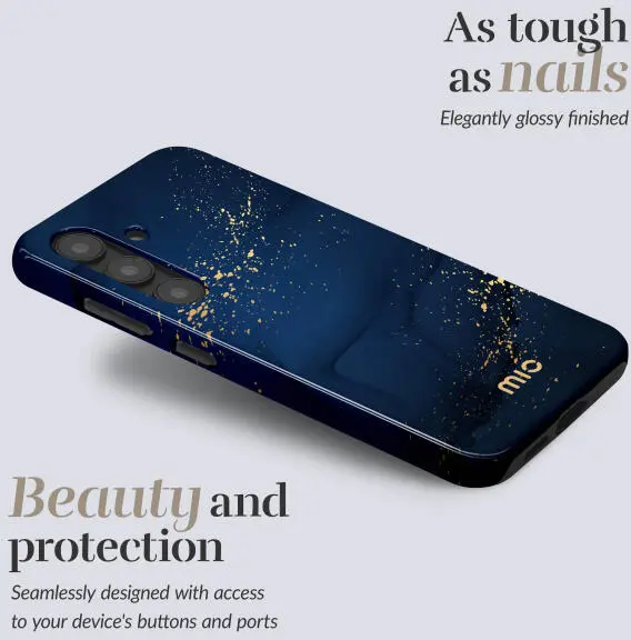 MIO MagSafe Samsung Galaxy A16 Hoesje Hard Shell Back Cover Midnight Sparkle afbeelding 2