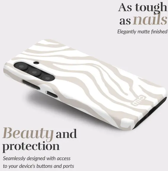 MIO MagSafe Samsung Galaxy A36/A56 Hoesje Hard Shell Back Cover Sandy Zebra afbeelding 2