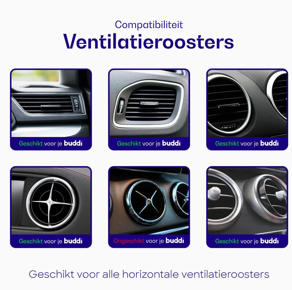 Buddi Way Universele Telefoonhouder Auto met Oplader voor Ventilatierooster afbeelding 15