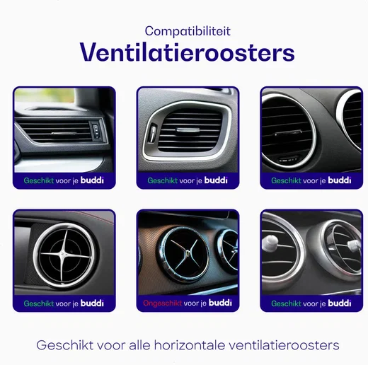 Buddi Way Universele Telefoonhouder Auto met Oplader voor Ventilatierooster afbeelding 15
