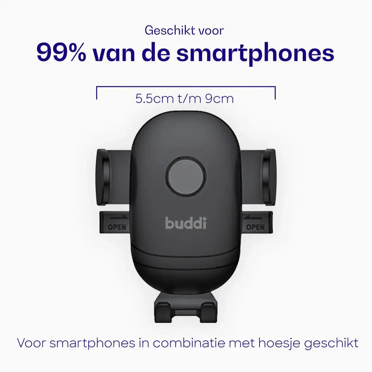 Buddi Way Universele Telefoonhouder Auto met Oplader voor Ventilatierooster afbeelding 2