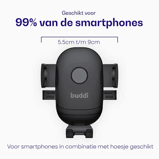 Buddi Way Universele Telefoonhouder Auto met Oplader voor Ventilatierooster afbeelding 2