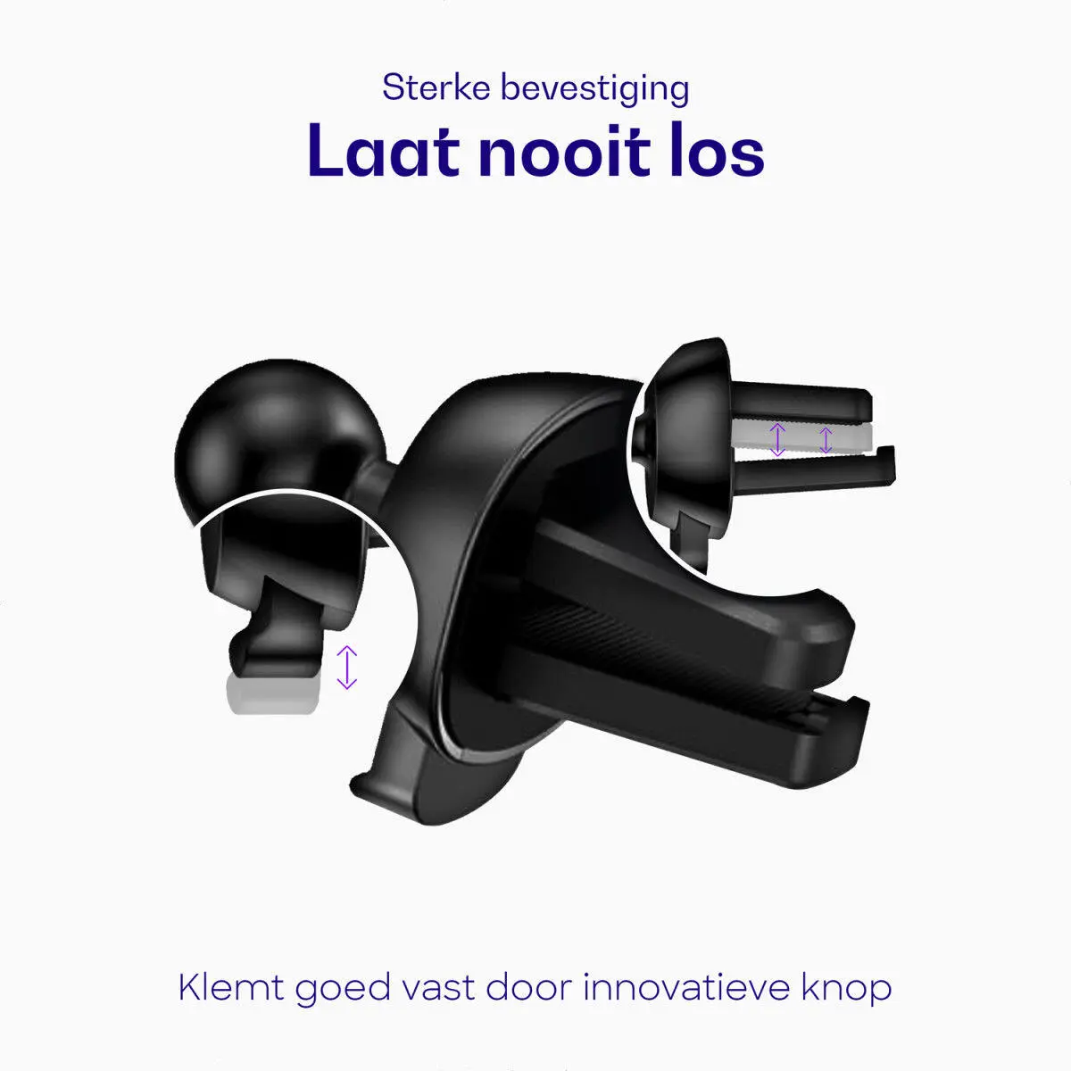 Buddi Way Universele Telefoonhouder Auto met Oplader voor Ventilatierooster afbeelding 3