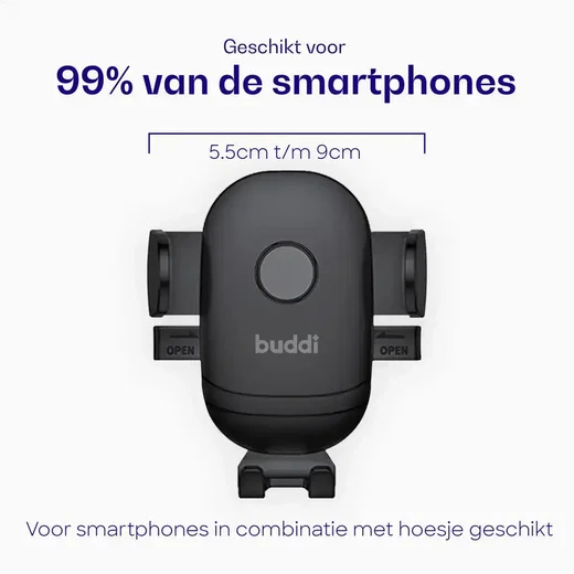 Buddi Way Universele Telefoonhouder Auto met Oplader voor CD-Speler met Sleuf afbeelding 2
