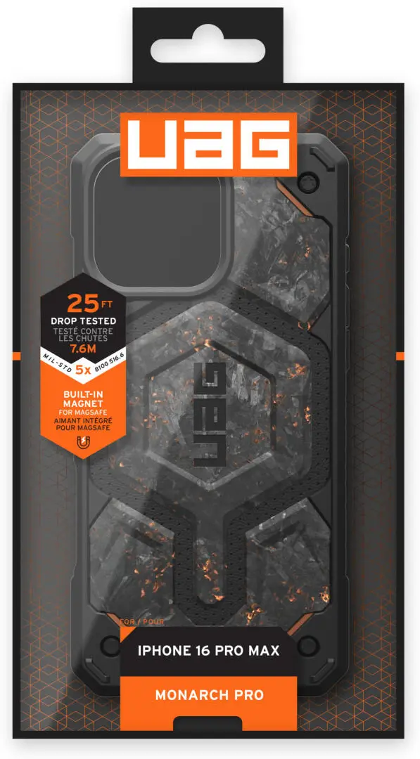 UAG Monarch Pro Limited Edition iPhone 16 Pro Max Hoesje Forged Carbon afbeelding 14