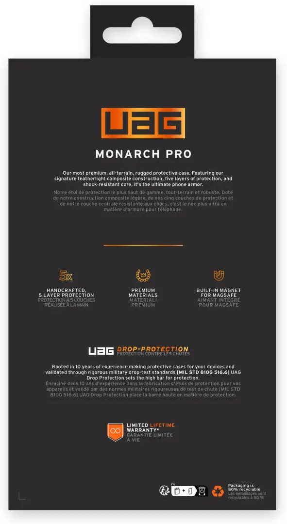 UAG Monarch Pro Limited Edition iPhone 16 Pro Max Hoesje Forged Carbon afbeelding 15