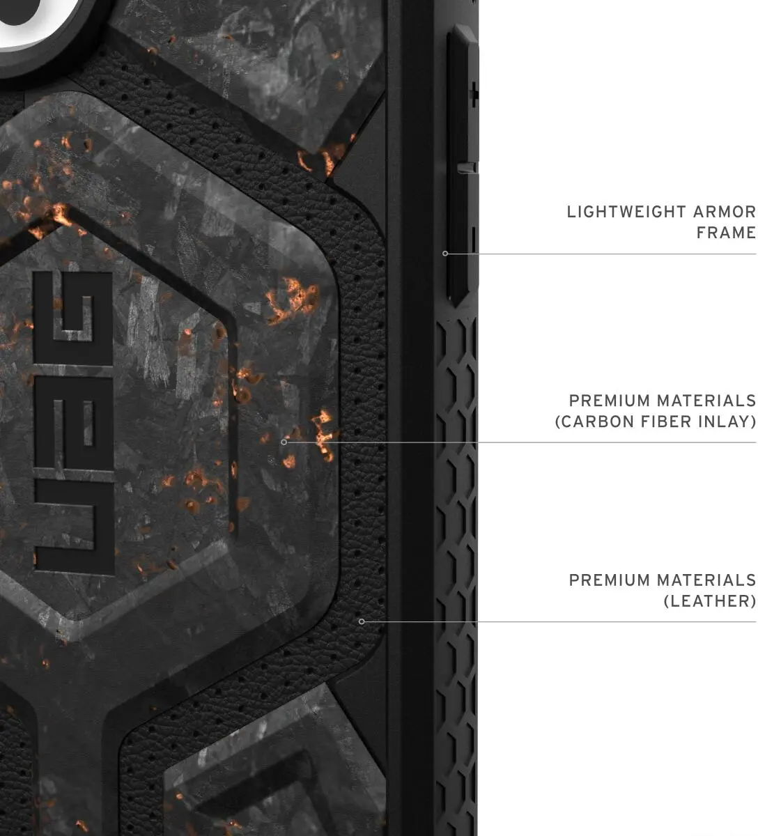 UAG Monarch Pro Limited Edition iPhone 16 Pro Max Hoesje Forged Carbon afbeelding 7