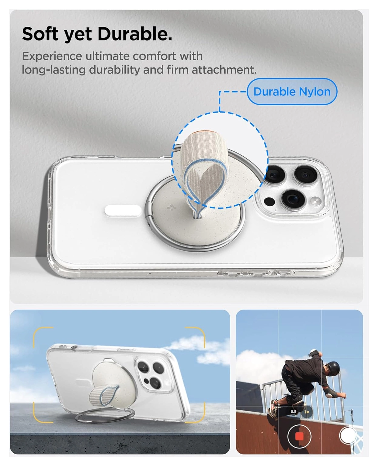 Spigen Ring Holder Universele MagSafe Ring Houder / Vinger Houder Beige afbeelding 4