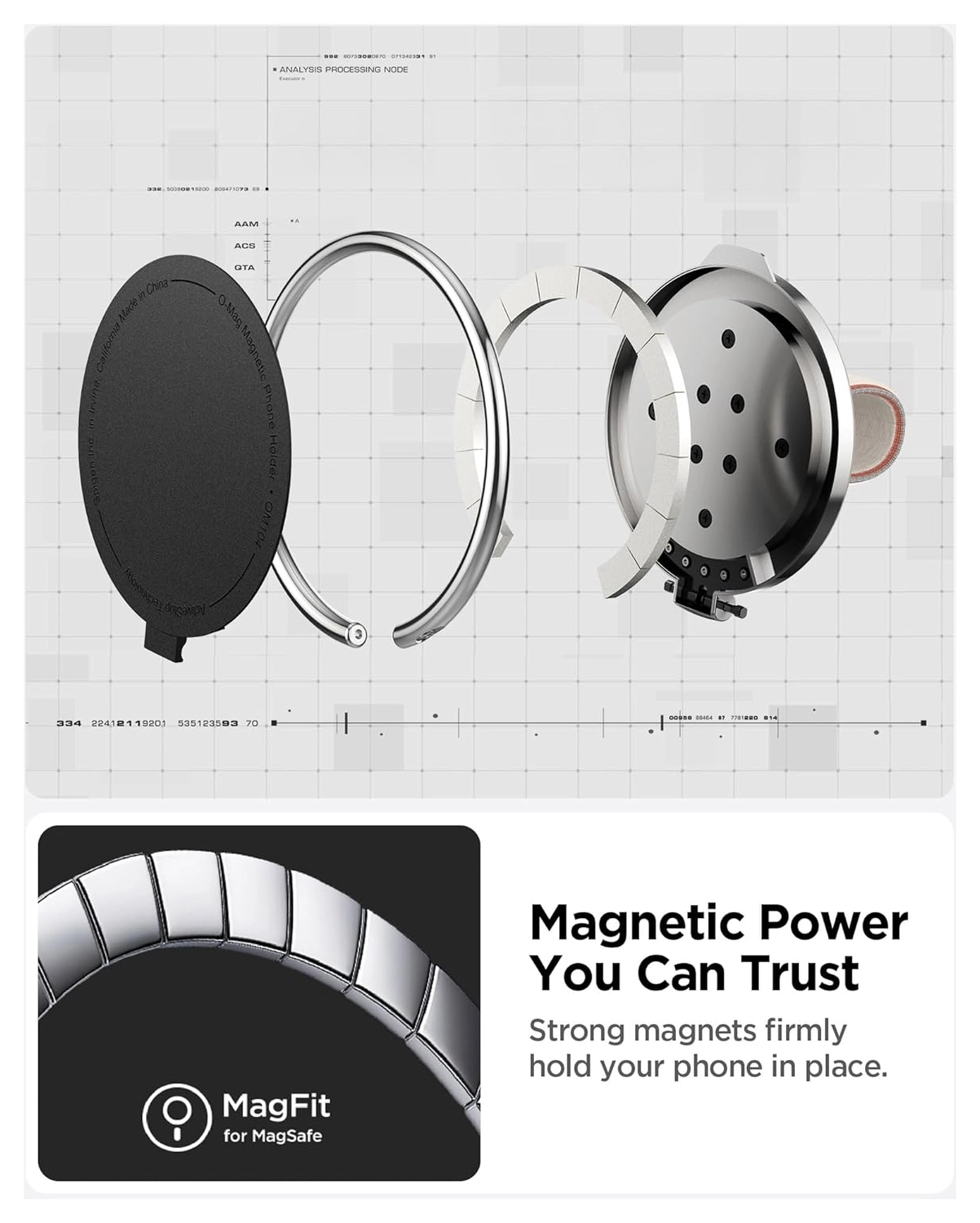 Spigen Ring Holder Universele MagSafe Ring Houder / Vinger Houder Beige afbeelding 5