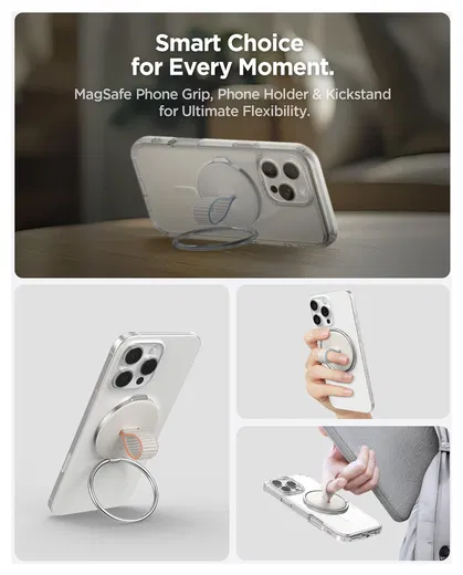 Spigen Ring Holder Universele MagSafe Ring Houder / Vinger Houder Beige afbeelding 6