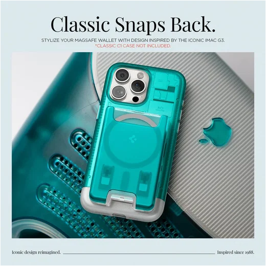 Spigen Classic C1 Magsafe Kaarthouder Blauw afbeelding 2