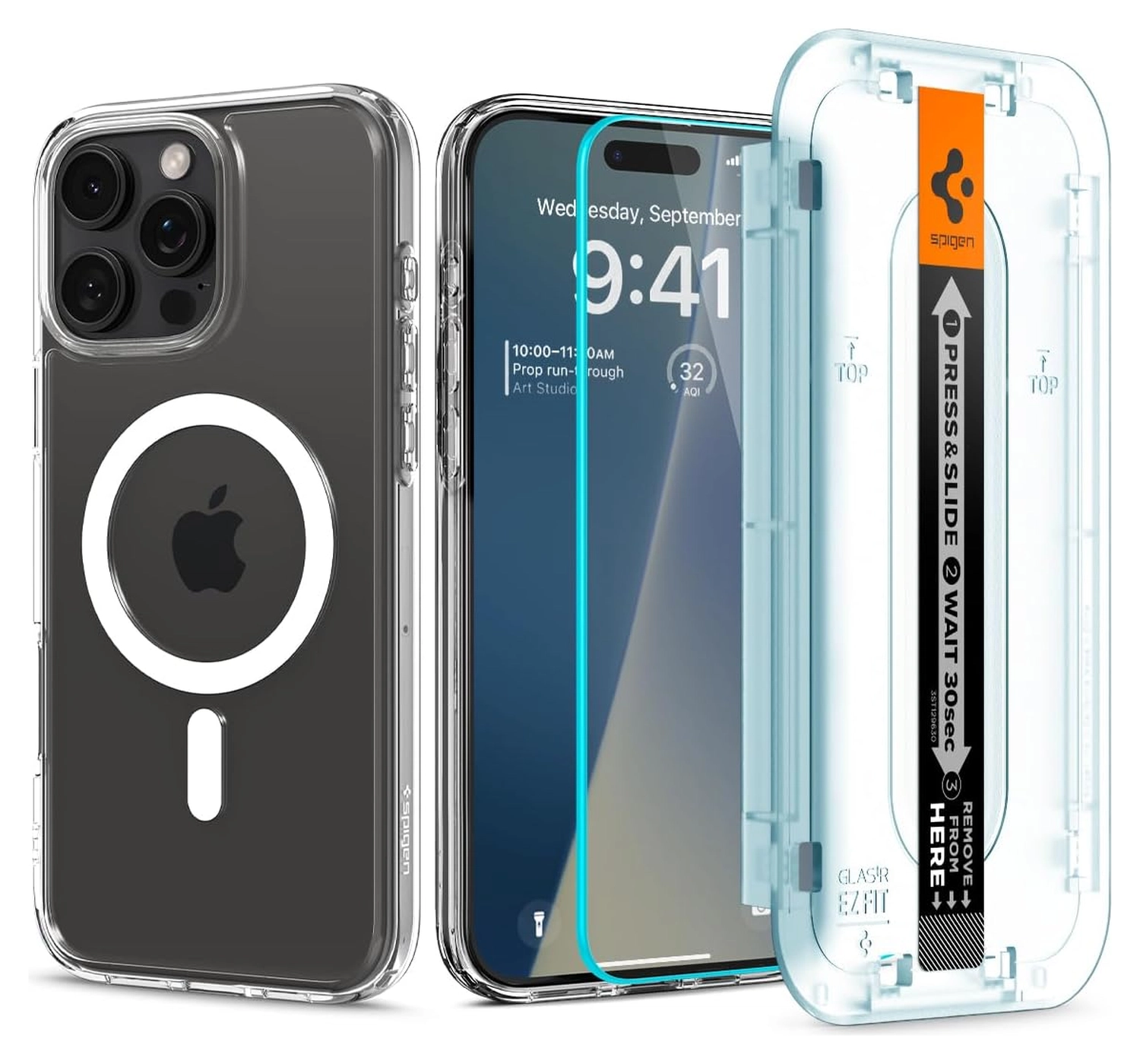 Spigen Ultra Hybrid MagFit Pack iPhone 16 Pro Max Hoesje + Tempered Glass afbeelding 1