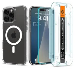 Spigen Ultra Hybrid MagFit Pack iPhone 16 Pro Max Hoesje + Tempered Glass afbeelding