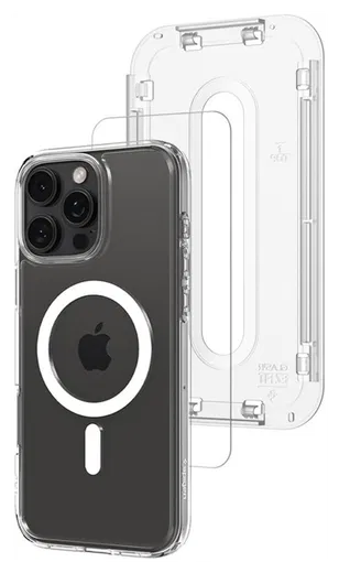 Spigen Ultra Hybrid MagFit Pack iPhone 16 Pro Max Hoesje + Tempered Glass afbeelding 2