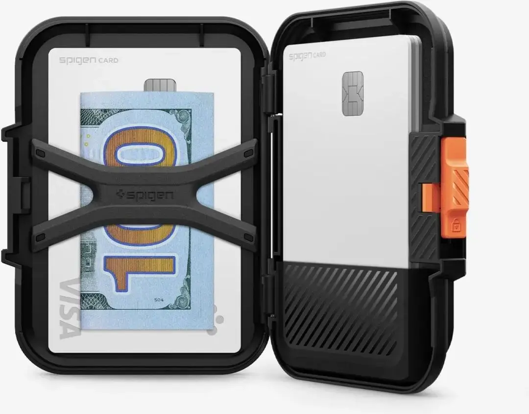 Spigen Lock Fit MagFit MagSafe Portemonee en Kaarthouder voor Pasjes Zwart afbeelding 12