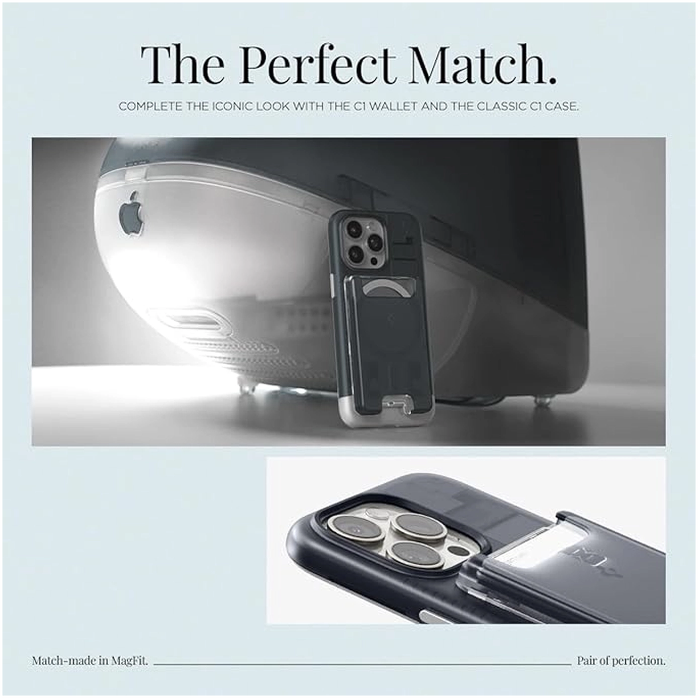 Spigen Classic C1 Magsafe Kaarthouder Graphite afbeelding 4