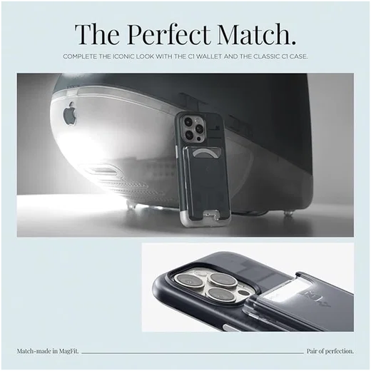 Spigen Classic C1 Magsafe Kaarthouder Graphite afbeelding 4