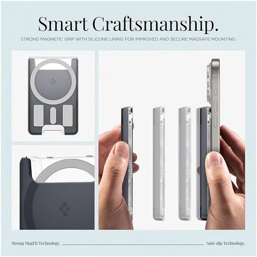Spigen Classic C1 Magsafe Kaarthouder Graphite afbeelding 5
