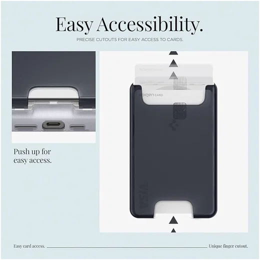 Spigen Classic C1 Magsafe Kaarthouder Graphite afbeelding 6