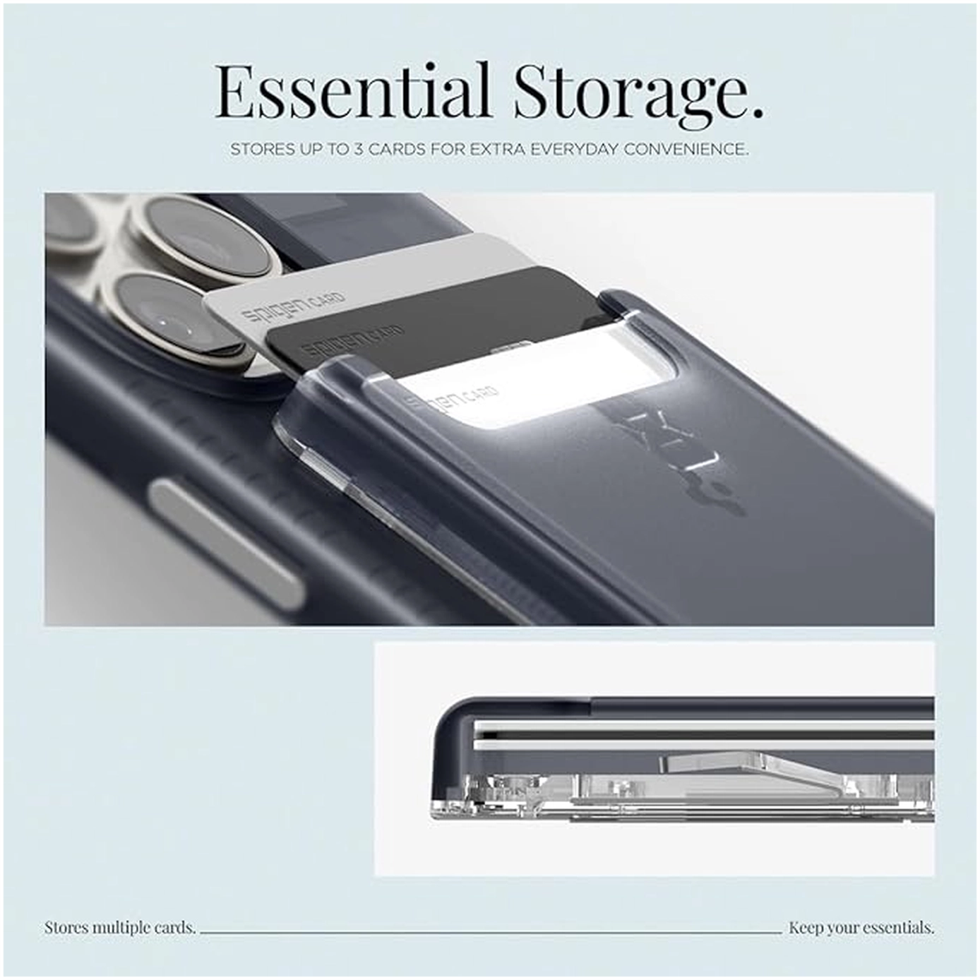 Spigen Classic C1 Magsafe Kaarthouder Graphite afbeelding 7