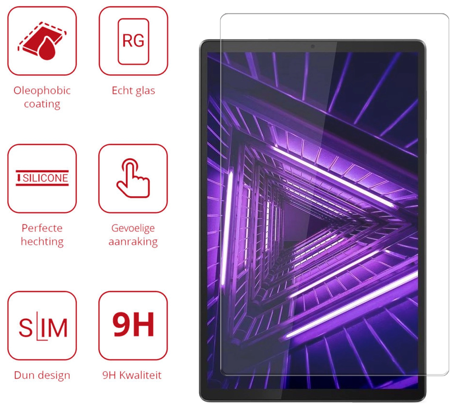 Rosso Lenovo Tab M10 Gen 3 9H Tempered Glass Screen Protector afbeelding 2