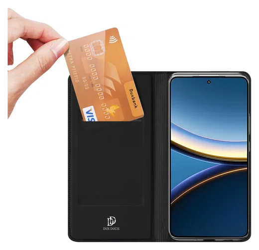 Dux Ducis Skin Pro Xiaomi Poco F7 Pro Hoesje Portemonnee Book Case Zwart afbeelding 2