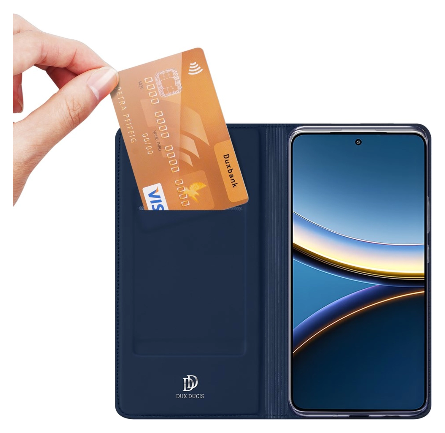 Dux Ducis Skin Pro Xiaomi Poco F7 Pro Hoesje Portemonnee Book Case Blauw afbeelding 2