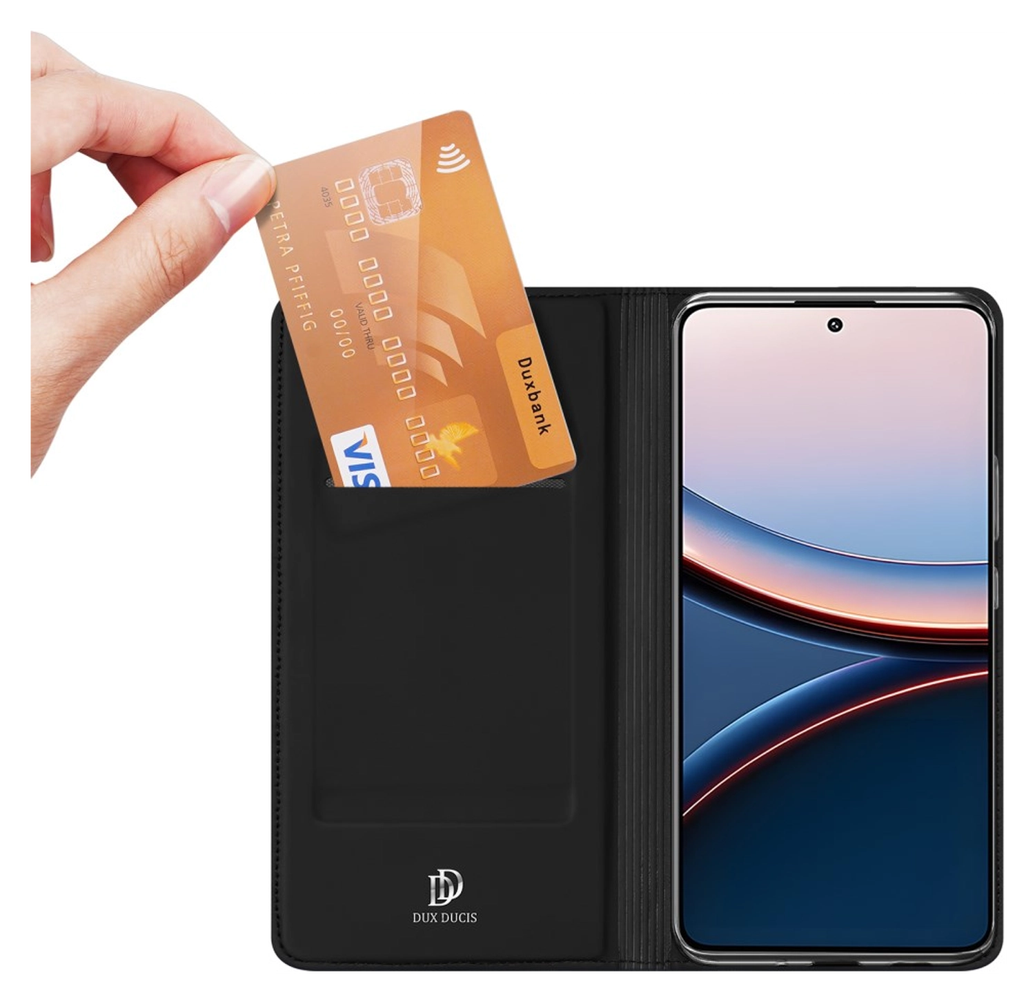 Dux Ducis Skin Pro Xiaomi Poco F7 Ultra Hoesje Portemonnee Book Case Zwart afbeelding 2