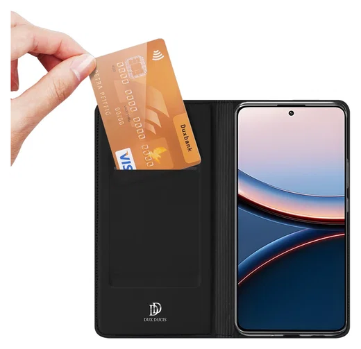 Dux Ducis Skin Pro Xiaomi Poco F7 Ultra Hoesje Portemonnee Book Case Zwart afbeelding 2