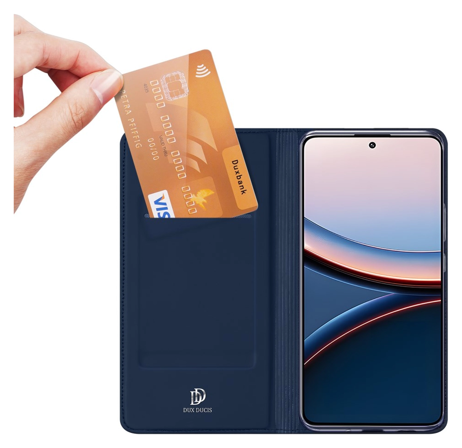 Dux Ducis Skin Pro Xiaomi Poco F7 Ultra Hoesje Portemonnee Book Case Blauw afbeelding 2