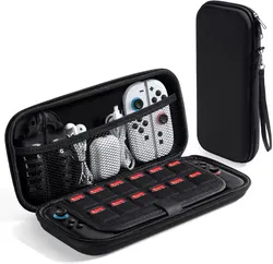 Dux Ducis Nintendo Switch 2 Hoesje Opberghoes met Game Card Organizer Zwart afbeelding