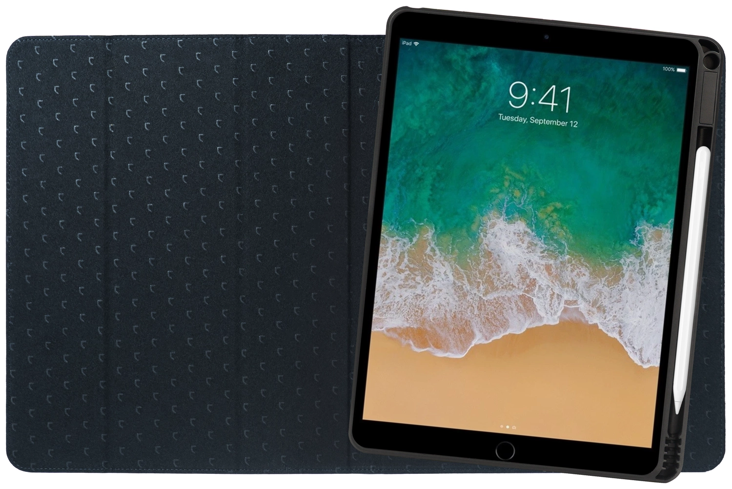 Rosso Elite iPad 10.2 / Pro 10.5 Hoes 2-in-1 Echt Leer Book Case Zwart afbeelding 7