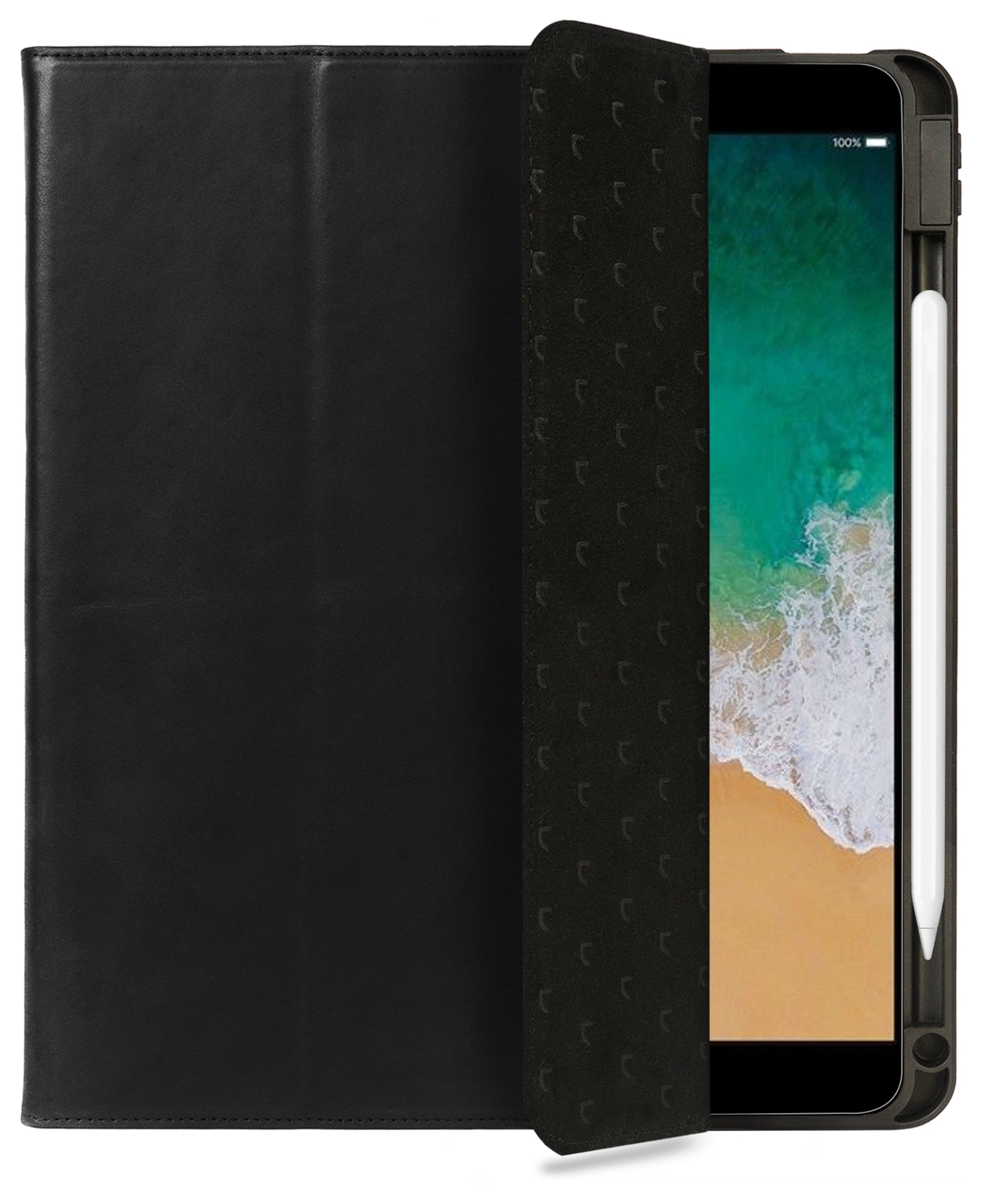 Rosso Elite iPad 10.2 / Pro 10.5 Hoes 2-in-1 Echt Leer Book Case Zwart afbeelding 1