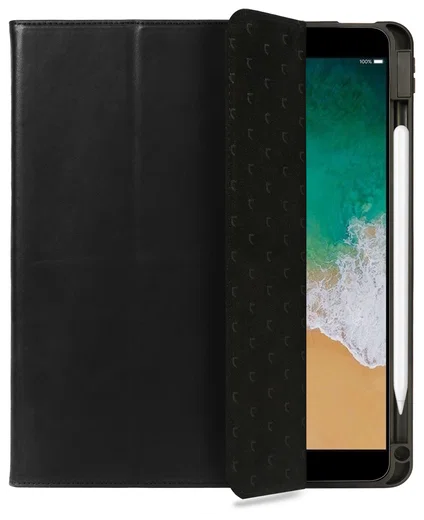 Rosso Elite iPad 10.2 / Pro 10.5 Hoes 2-in-1 Echt Leer Book Case Zwart afbeelding 1