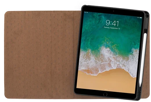 Rosso Elite iPad 10.2 / Pro 10.5 Hoes 2-in-1 Echt Leer Book Case Bruin afbeelding 8