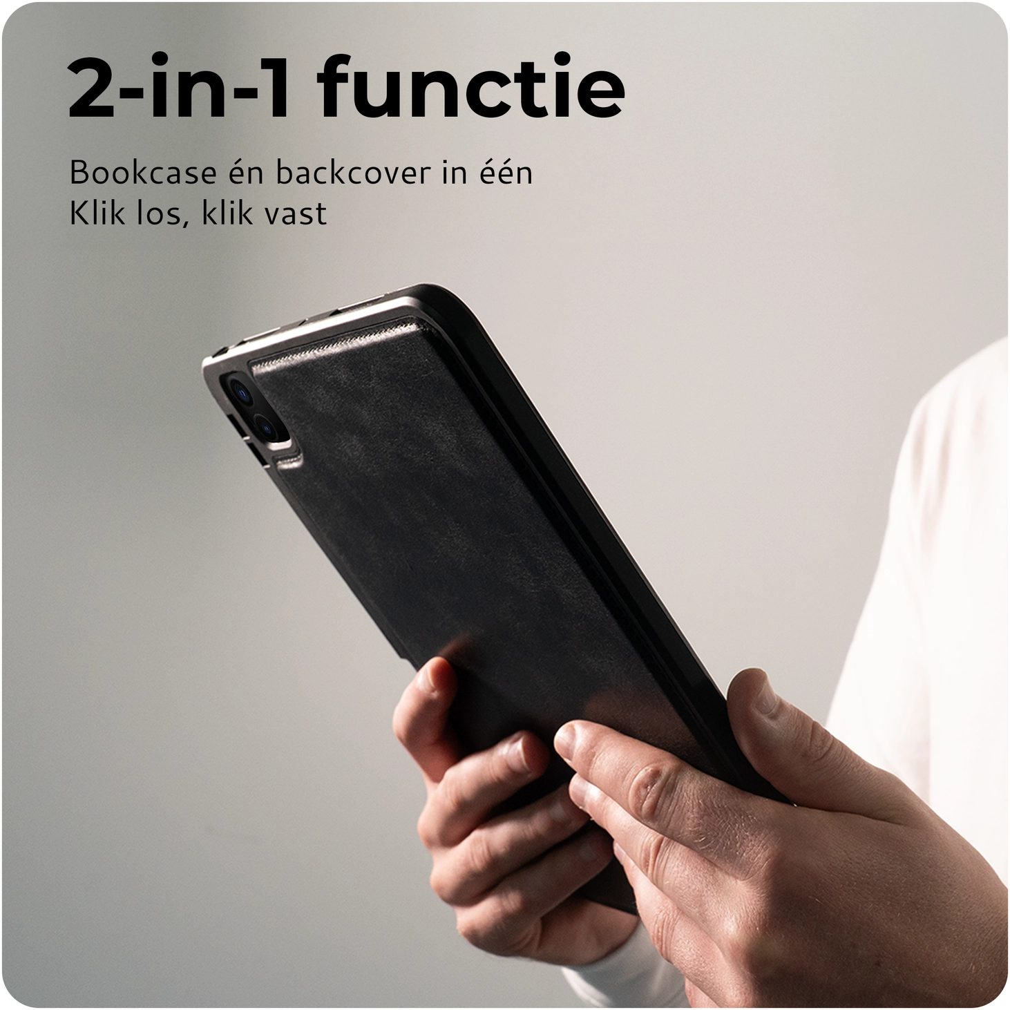 Rosso Elite iPad 11 (2025) / 10.9 (2022) Hoes 2-in-1 Echt Leer Zwart afbeelding 2