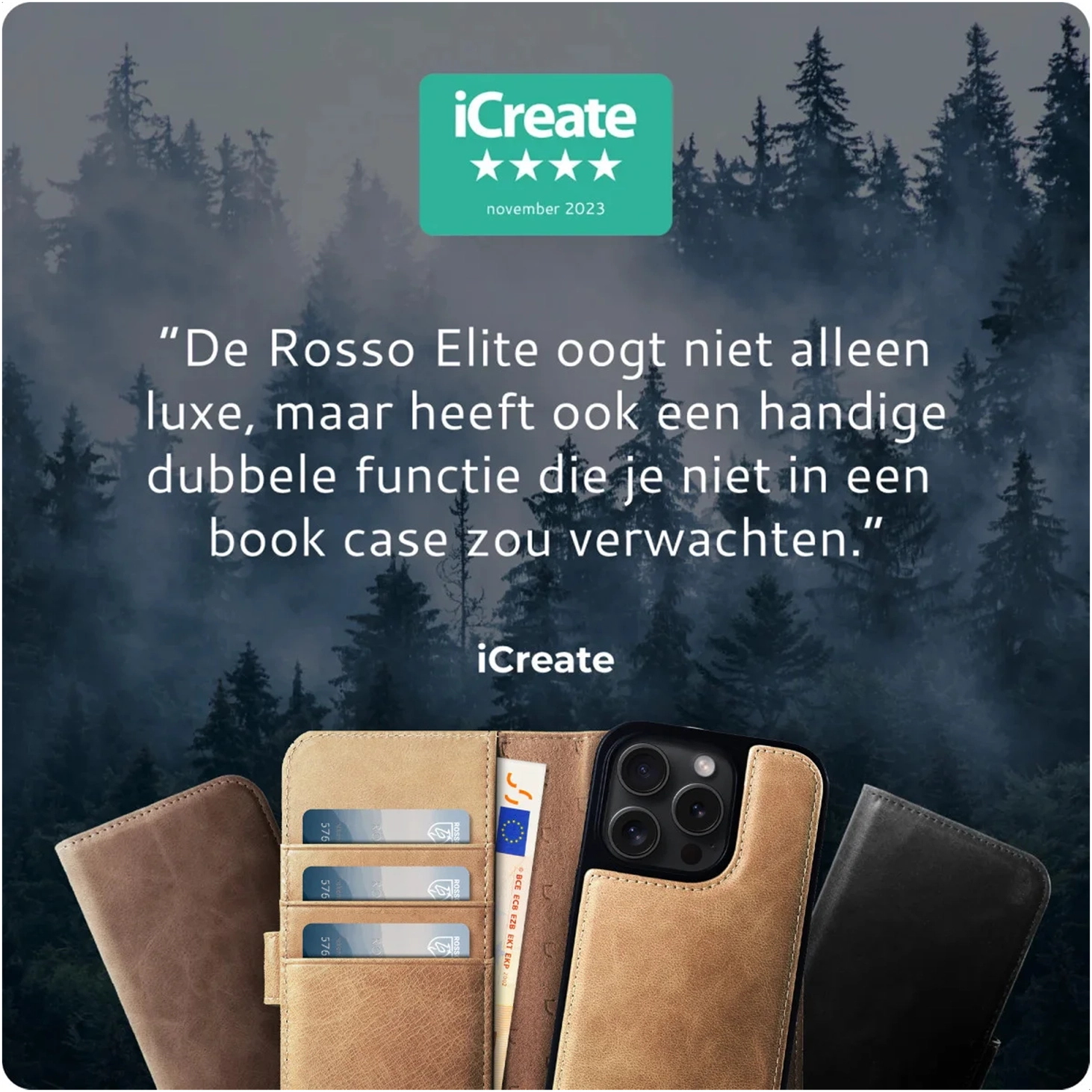 Rosso Elite iPad 11 (2025) / 10.9 (2022) Hoes 2-in-1 Echt Leer Zwart afbeelding 4